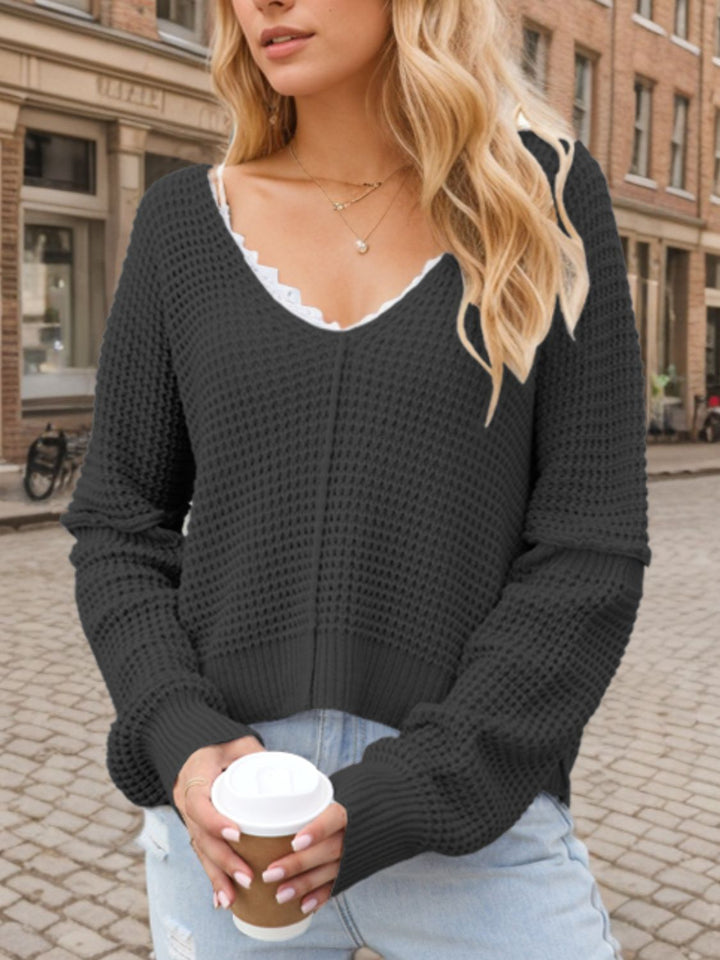 Schicker Pullover mit V-Ausschnitt für Damen