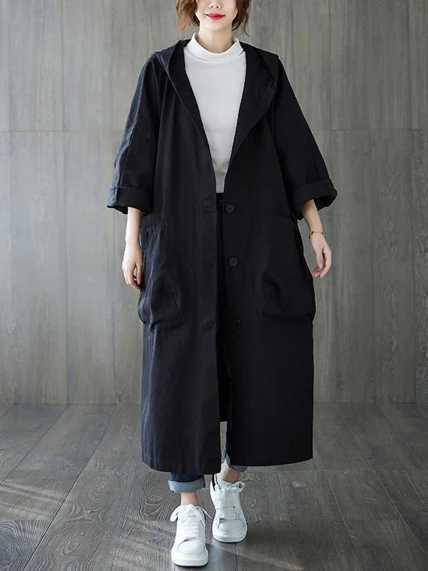 Trenchcoat mit Kapuze für Damen