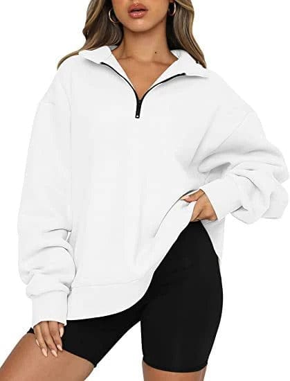 Lässiger Zip-up-Pullover für Damen