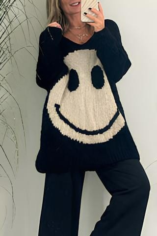 Smiley-Pullover für Damen