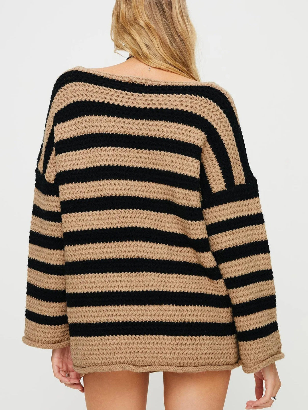 Gestreifter Strickpullover für Damen