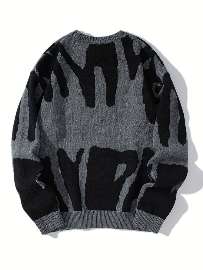 Grafisch gemusterter Pullover für Damen