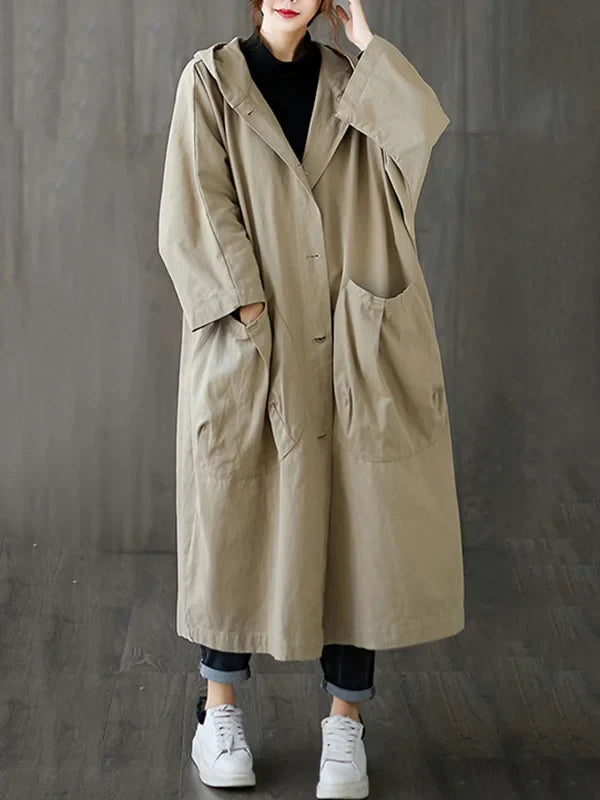 Trenchcoat mit Kapuze für Damen