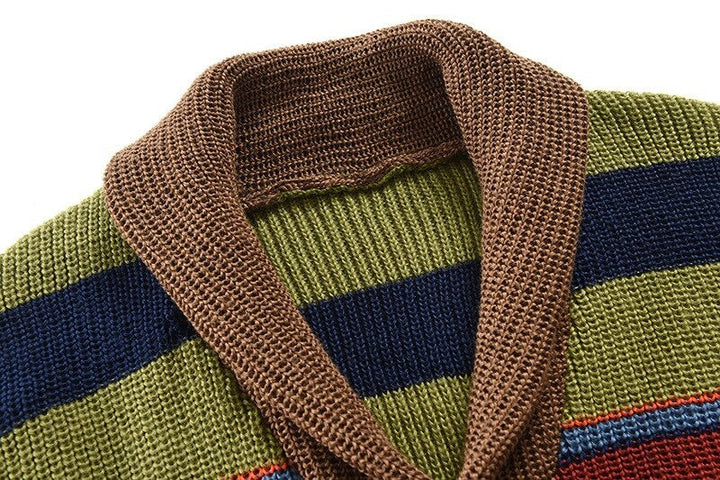 Mehrfarbige Strickjacke für Herren