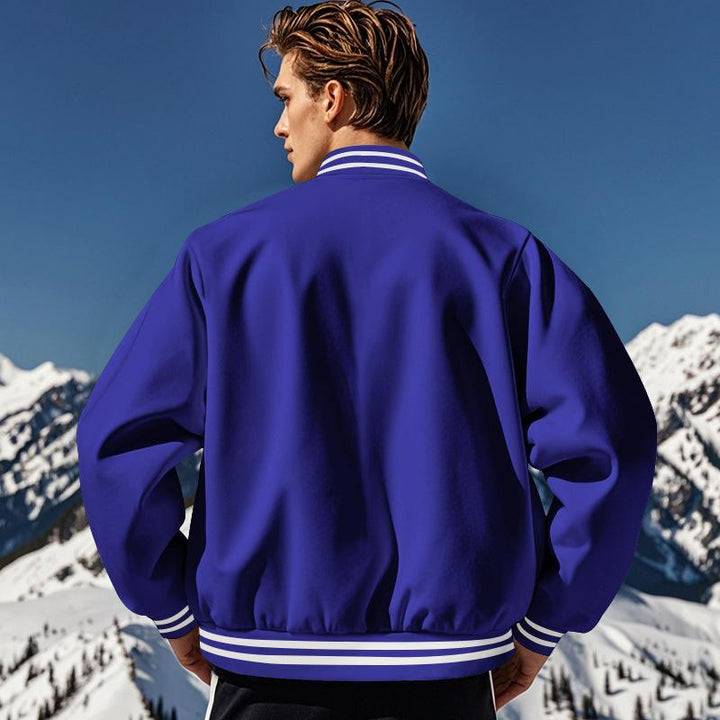 Herren Baseballjacke mit Stehkragen