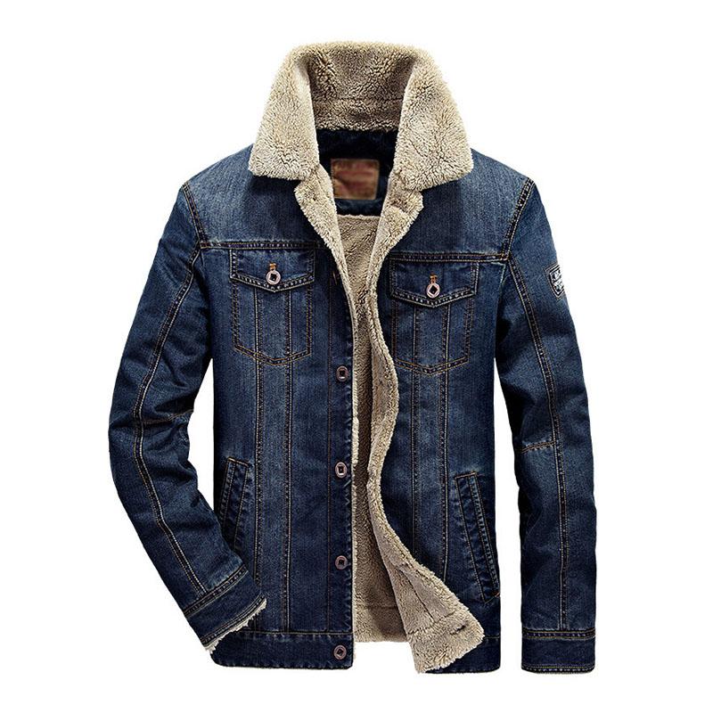 Herren Jeansjacke mit Reverskragen