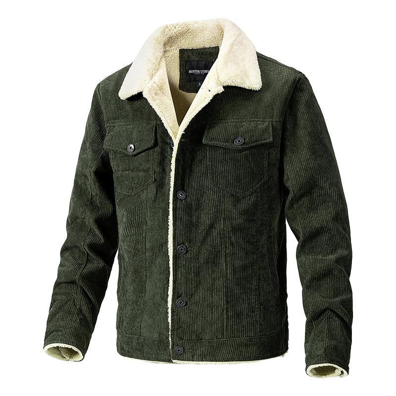 Herren-Knopfjacke mit Reverskragen