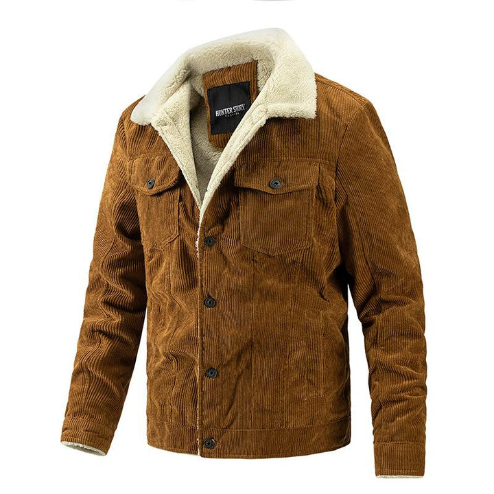 Herren-Knopfjacke mit Reverskragen