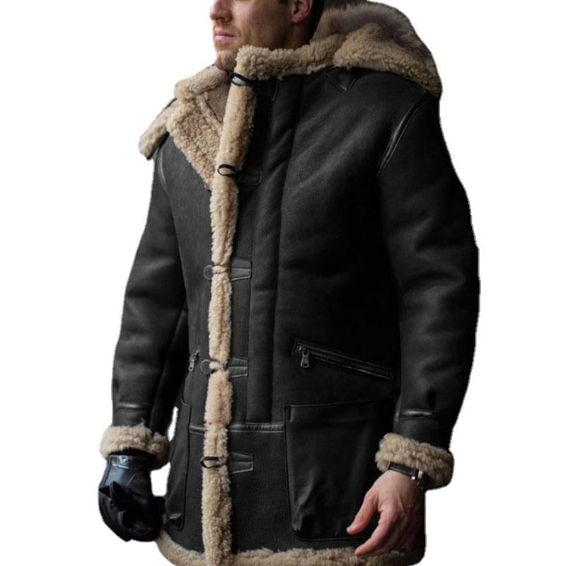 Winterjacke mit Reverskragen und mehreren Taschen für Herren