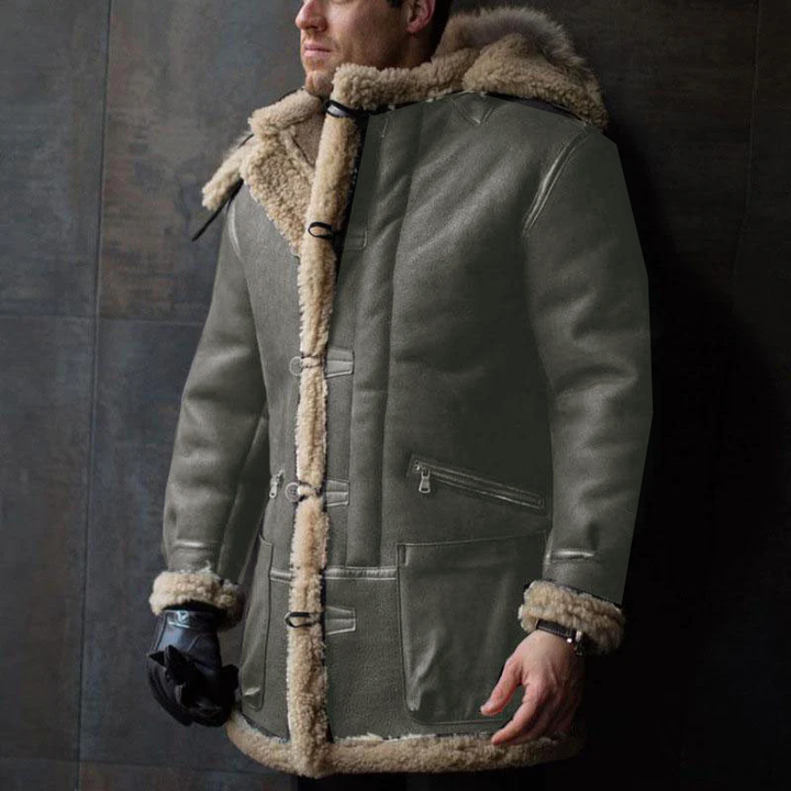 Winterjacke mit Reverskragen und mehreren Taschen für Herren