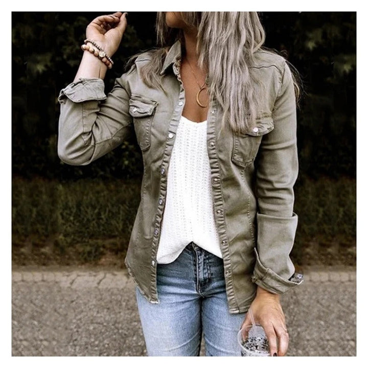 Klassische Damen-Denim-Jacke