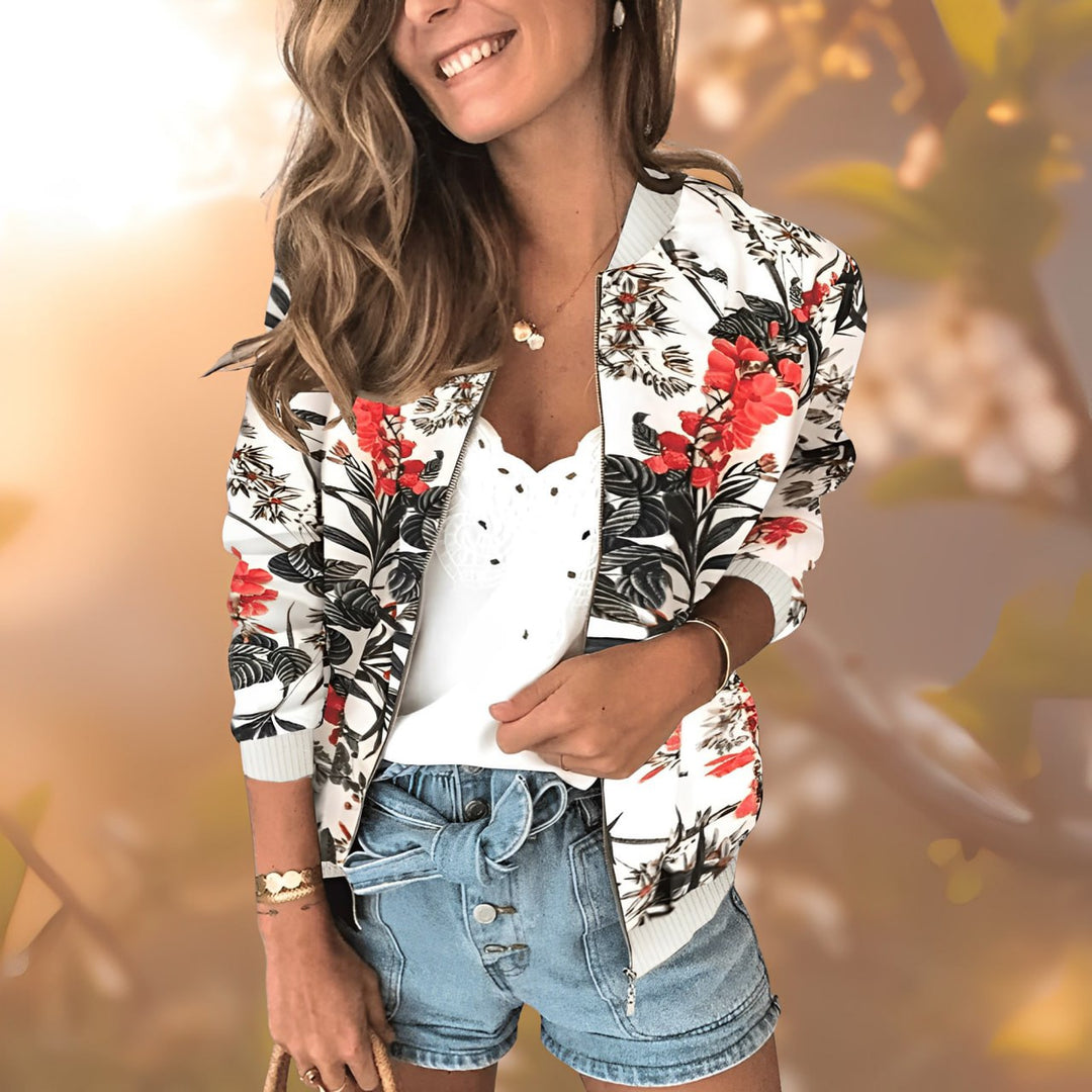 Jacke mit Blumendruck für Damen