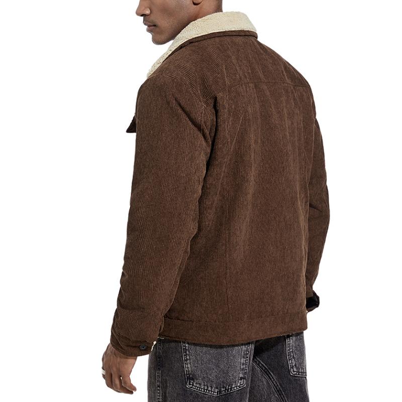 Herren-Knopfjacke mit Reverskragen