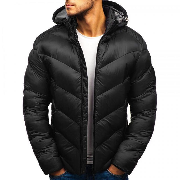 Herrenjacke mit Vollem Reißverschluss und Polsterung