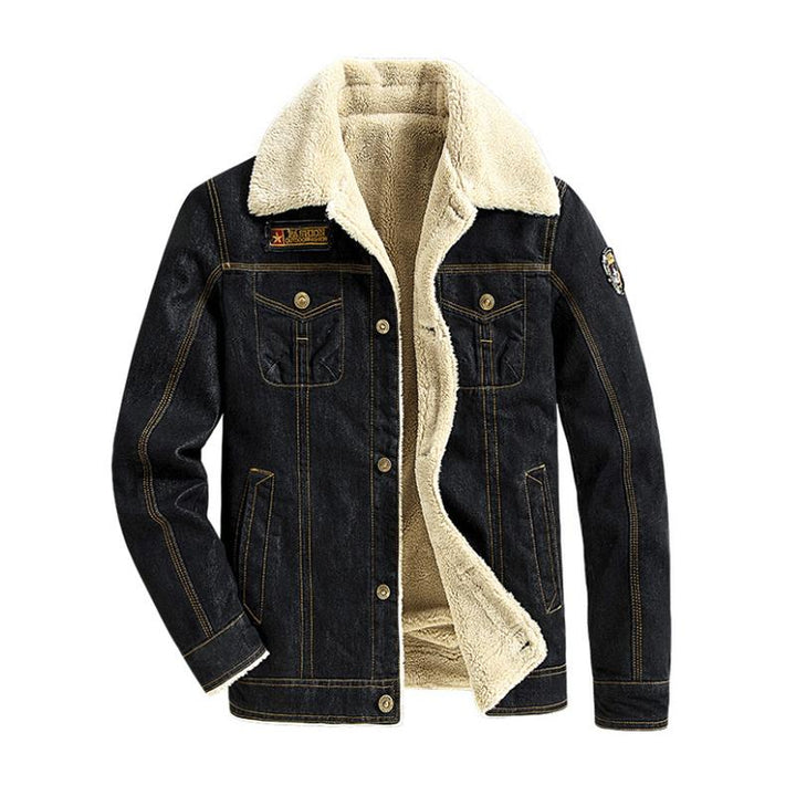 Herren Slim-Fit Denim Jacke mit mehreren Taschen