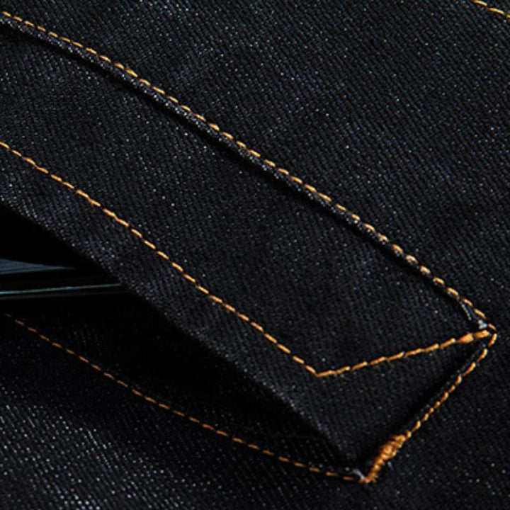 Herren Slim-Fit Denim Jacke mit mehreren Taschen