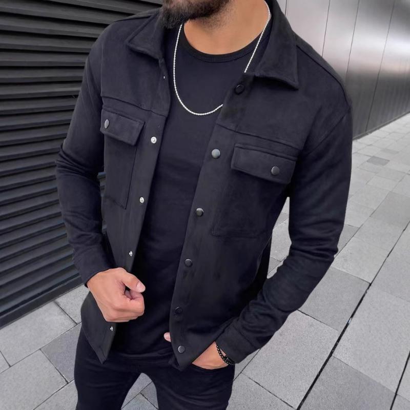 Herrenjacke mit Knöpfen und Brusttaschen
