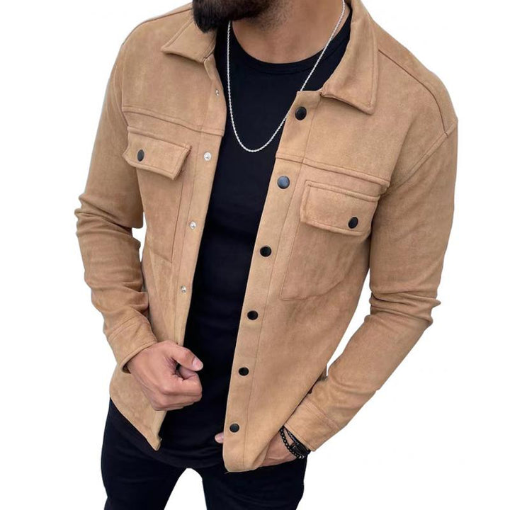 Herrenjacke mit Knöpfen und Brusttaschen
