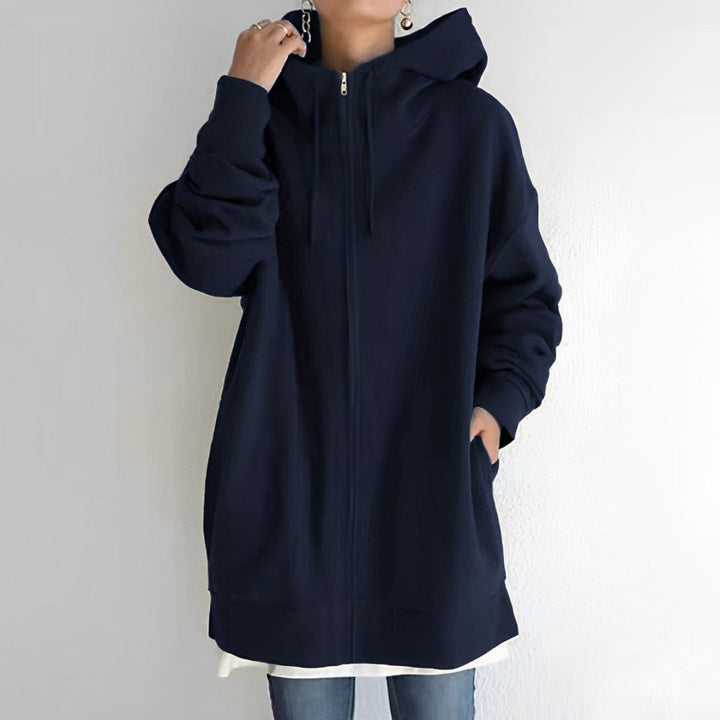 Lange Kapuzenjacke für Damen