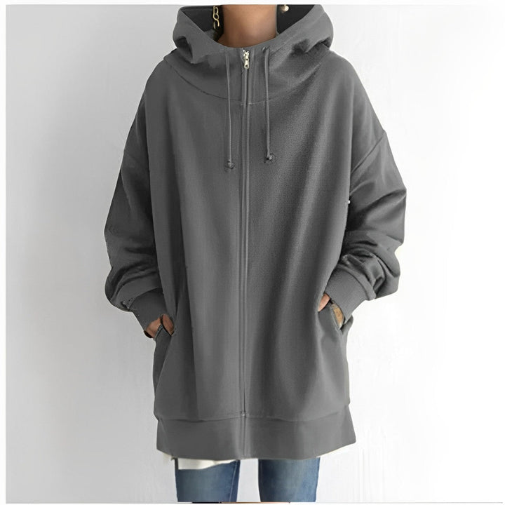 Lange Kapuzenjacke für Damen