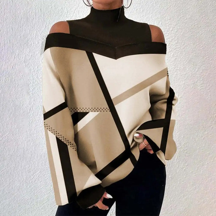Elegantes Top mit geometrischem Druck für Damen