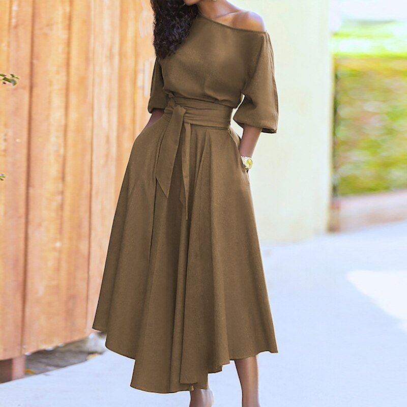 Elegantes Kleid mit Gürtel für Damen