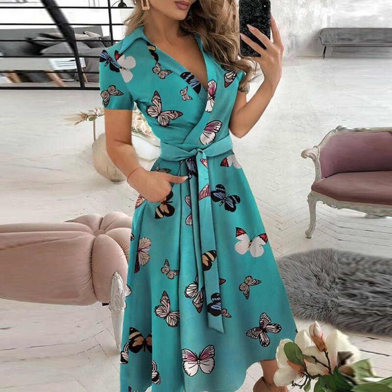 Elegantes Kleid mit Gürtel für Damen