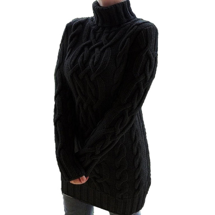 Damen-Rollkragenpullover aus Strick