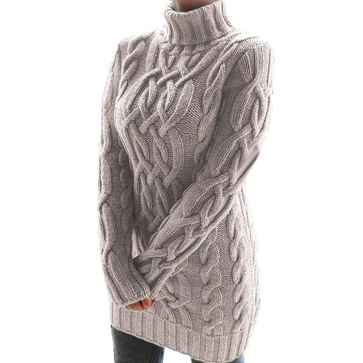 Damen-Rollkragenpullover aus Strick